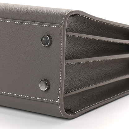 Saint Laurent Grained Calfskin Topstich Baby Sac De Jour Grey 10 of 10