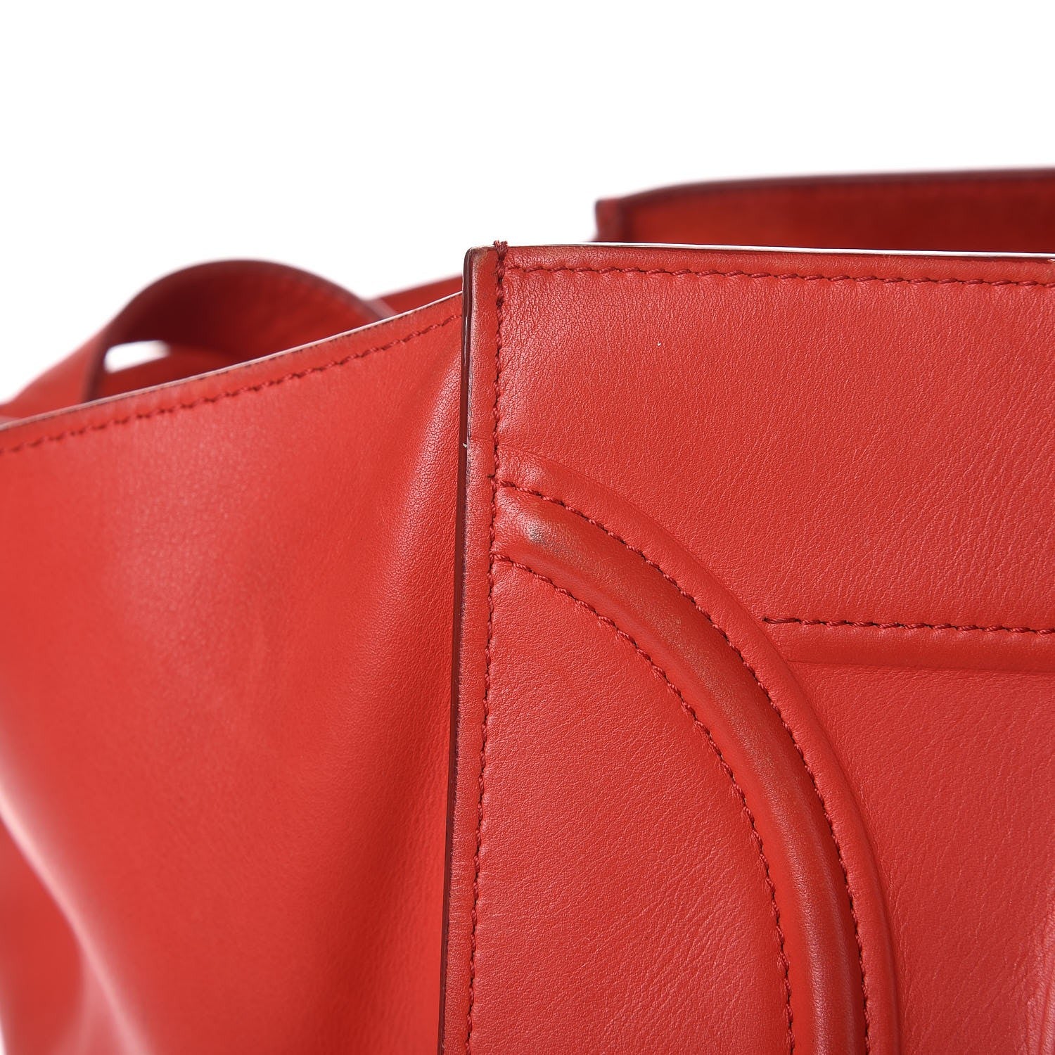 Celine Nappa Calfskin Medium Phantom Luggage Vermillion 19 of 28