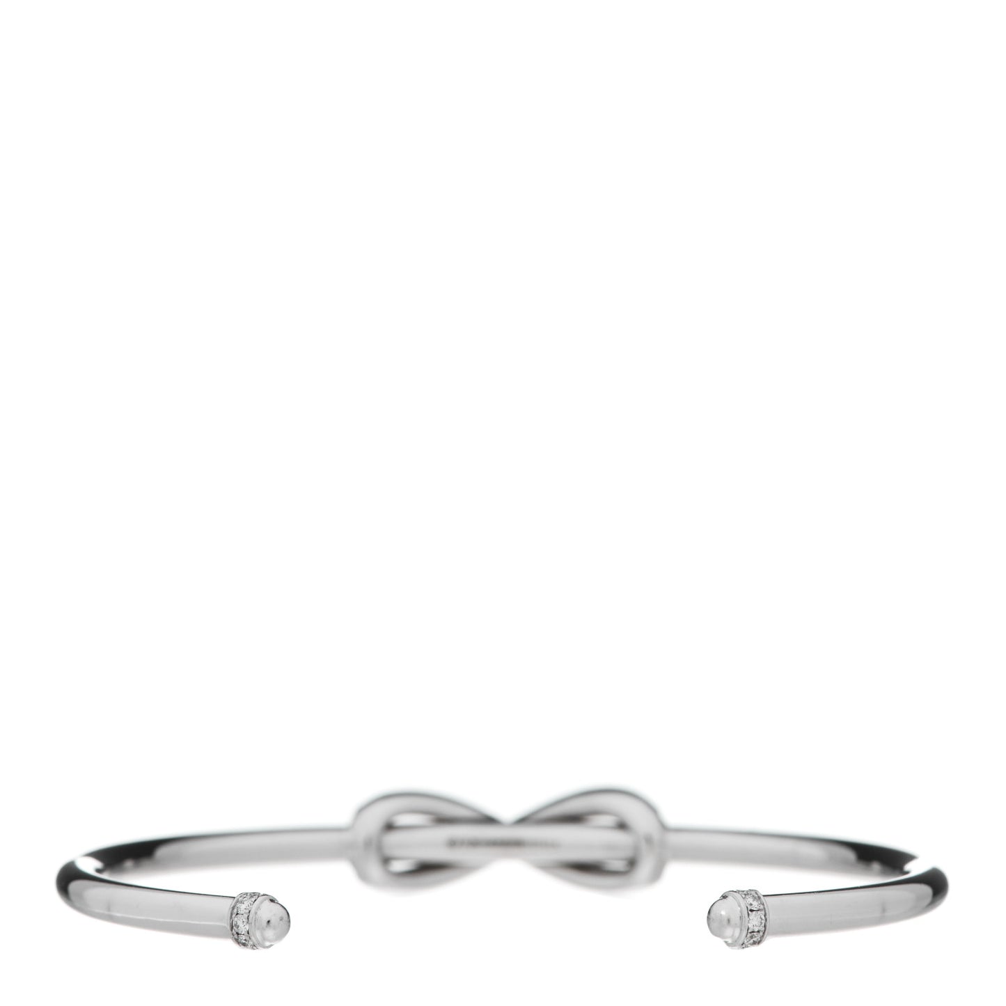 18K White Gold Diamond Infinity Cuff Bracelet