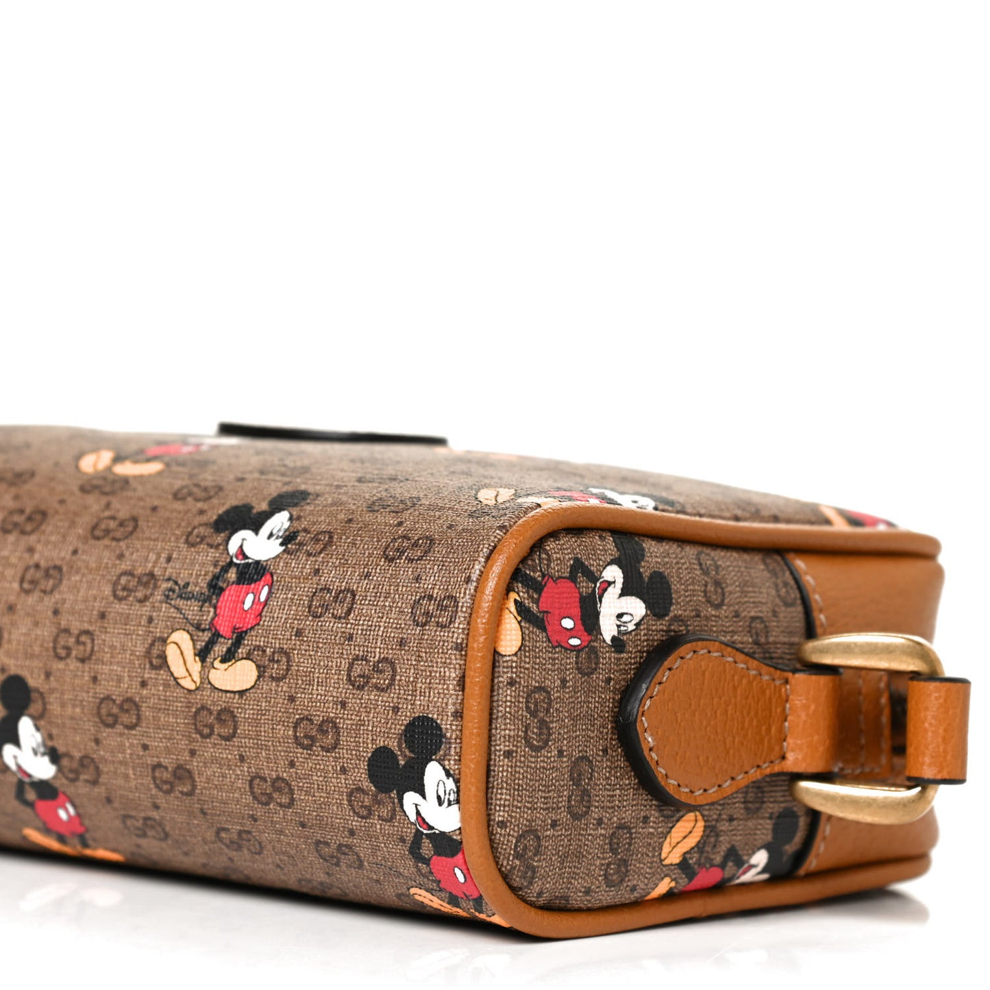 X DISNEY Mini Vintage GG Supreme Monogram Mickey Mouse Shoulder Bag Beige Vintage Sun Oil