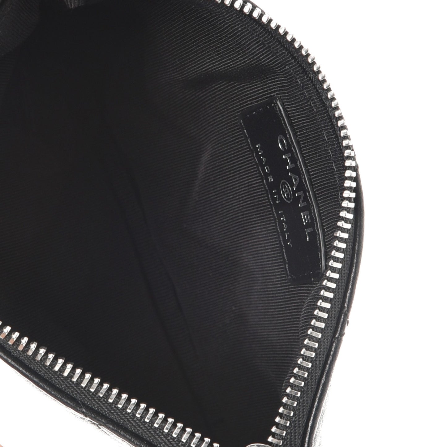 Lambskin Quilted Small Ground Control Cosmetic Case Black