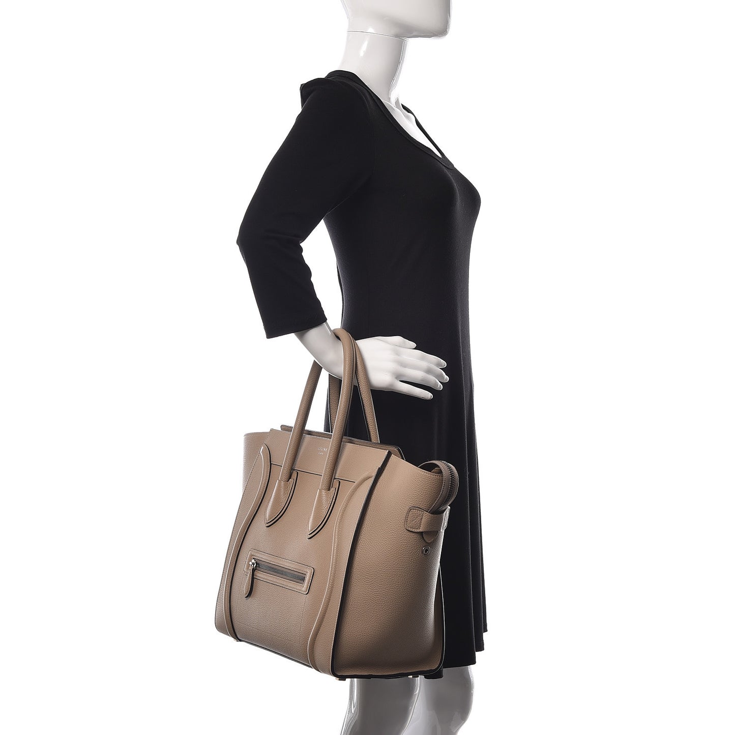 Drummed Calfskin Mini Luggage Dune