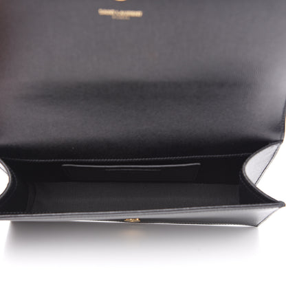 Saint Laurent Grain De Poudre Classic Monogram Kate Clutch Black 4 of 9