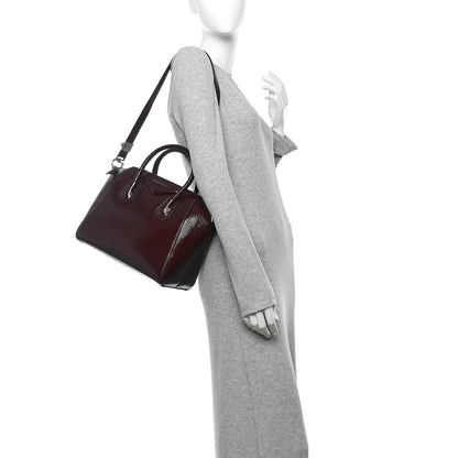 Givenchy Crinkled Patent Calfskin Small Antigona Aubergine 2 of 10