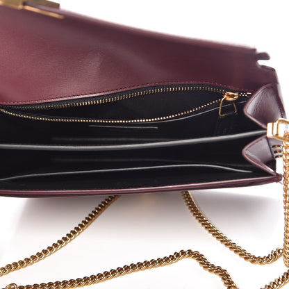 Saint Laurent Smooth Calfskin Monogram Cassandra Clasp Bag Rouge Legion 7 of 10