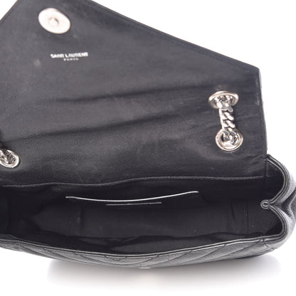 Saint Laurent Sheepskin Matelasse Medium Monogram College Punk Chain Satchel Black 6 of 12