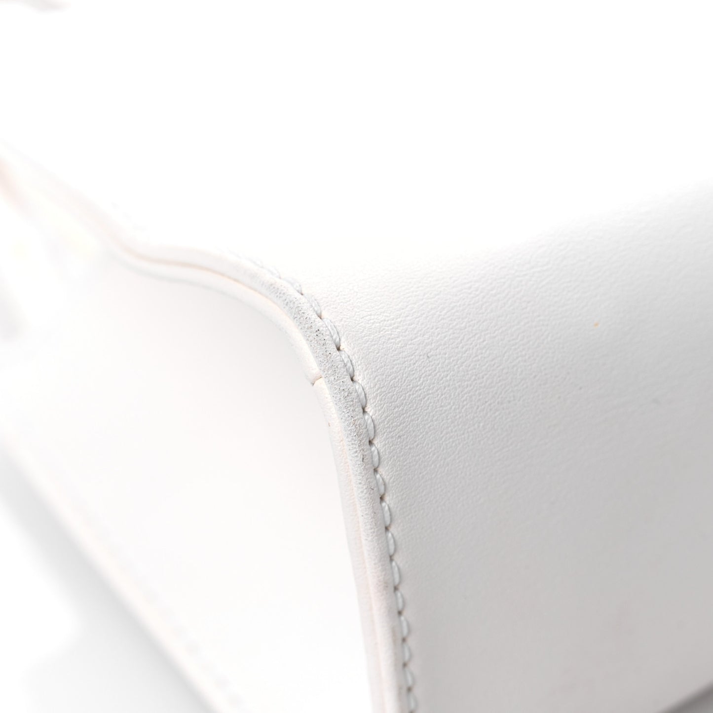 Vegan Leather Small Shopping Bag White