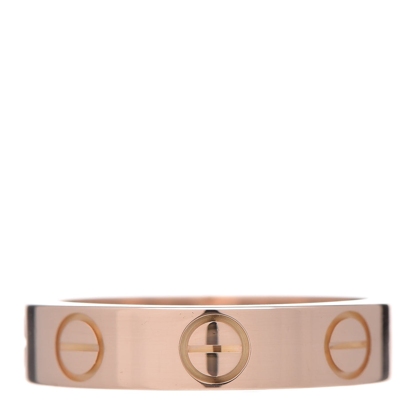 18K Pink Gold 3.5mm LOVE Wedding Band Ring 44 3