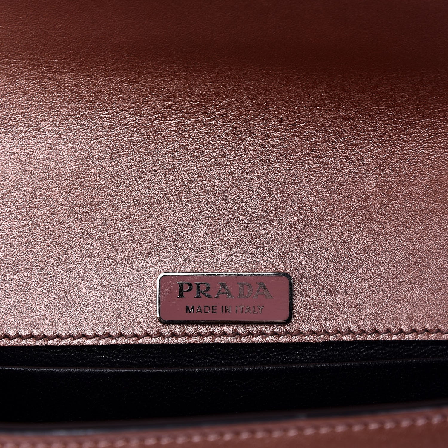 Prada Metallic City Calf Saffiano Cahier Bag Antico Mordore Black 5 of 8