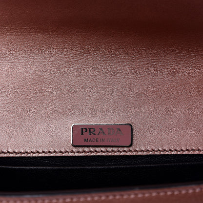 Prada Metallic City Calf Saffiano Cahier Bag Antico Mordore Black 5 of 8