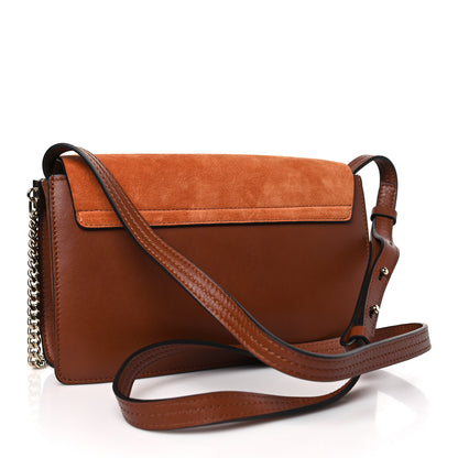 Chloe Suede Calfskin Small Faye Shoulder Bag Tobacco 3 of 9
