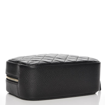 Chanel Grained Calfskin Quilted Curvy Pouch Cosmetic Case Black 4 of 7