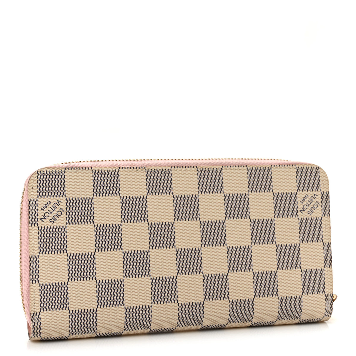 Damier Azur Zippy Wallet Rose Ballerine