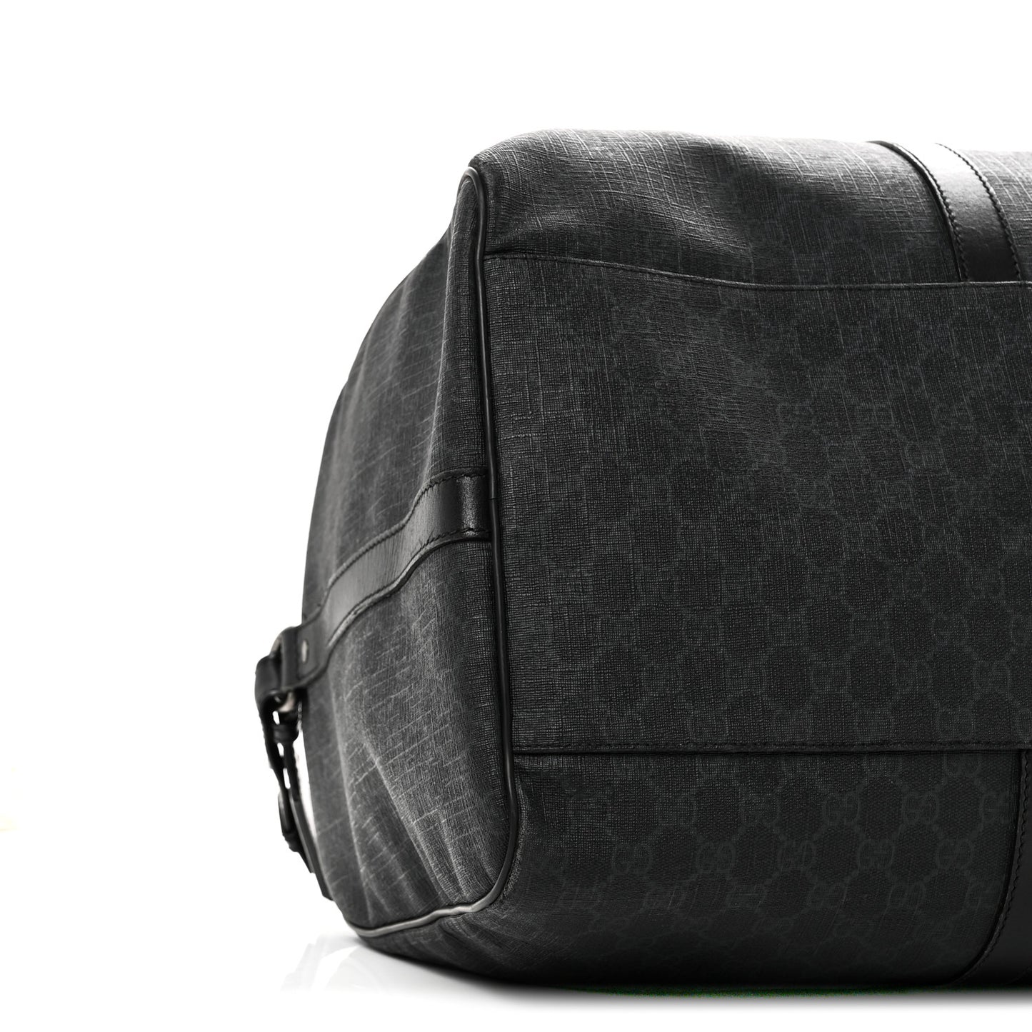 GG Supreme Monogram Medium Carry-On Duffle Bag Black Grey
