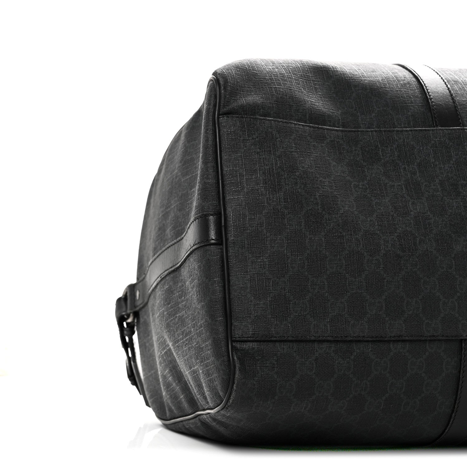 Gucci GG Supreme Monogram Medium Carry-On Duffle Bag Black Grey 8 of 9
