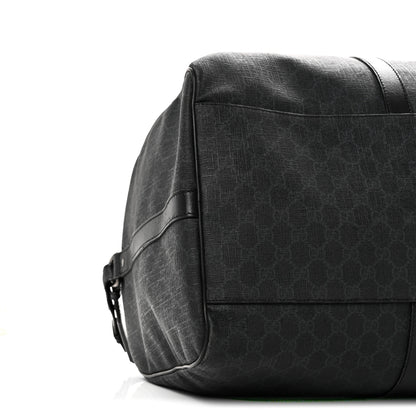 Gucci GG Supreme Monogram Medium Carry-On Duffle Bag Black Grey 8 of 9