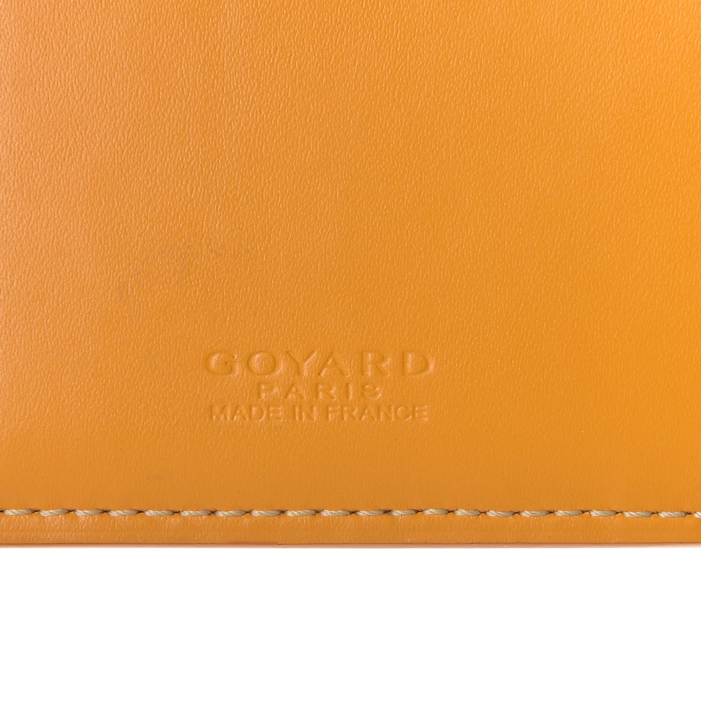 Goyardine Long Bi-Fold Wallet Yellow