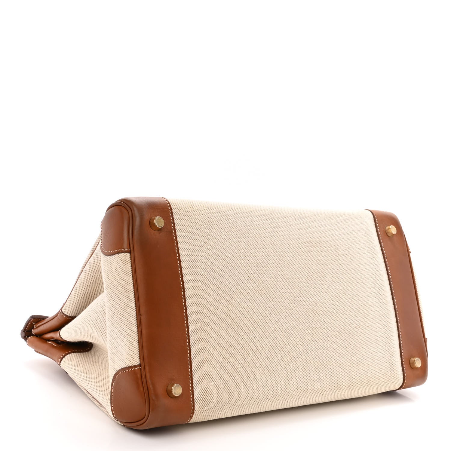 Hermes Toile Barenia Birkin 35 Fauve 4 of 24
