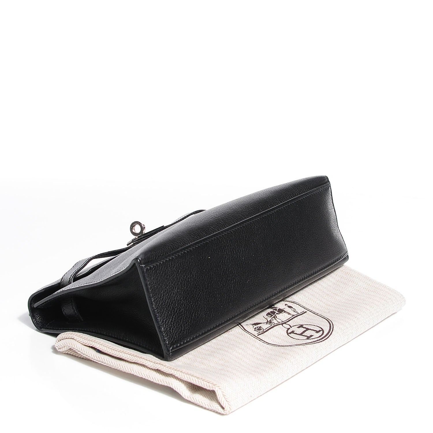 Hermes Chevre Mysore Kelly Pochette Clutch Black 6 of 21