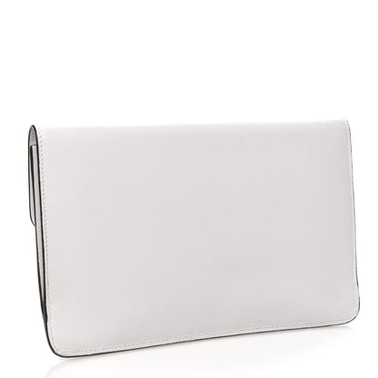 Valentino Garavani Calfskin Vlogo Envelope Clutch White 3 of 9