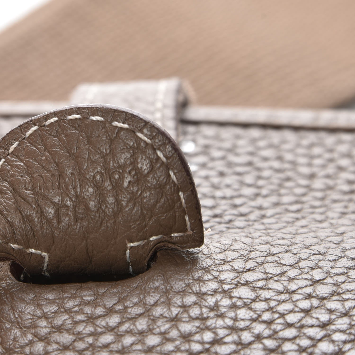 Hermes Taurillon Clemence Evelyne III PM Etoupe 7 of 10