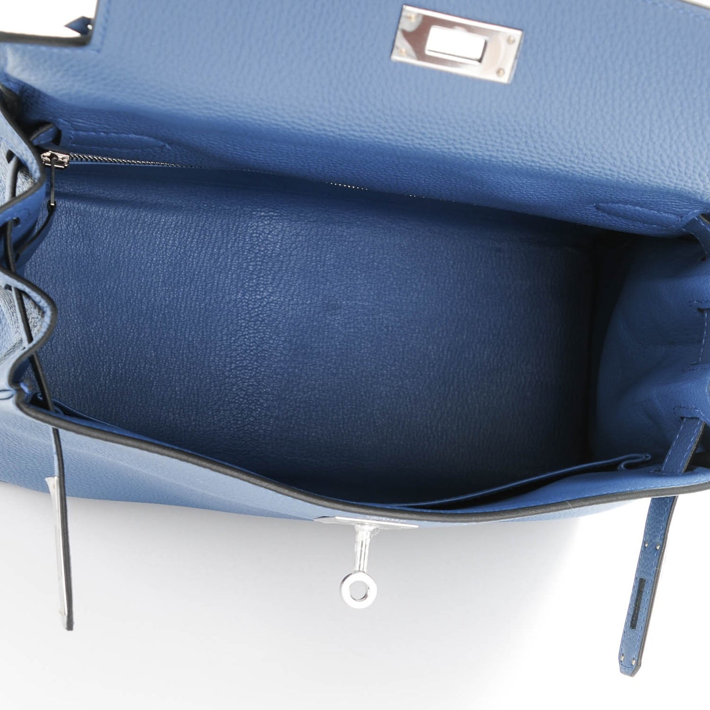 Togo Kelly Retourne 28 Bleu Agate