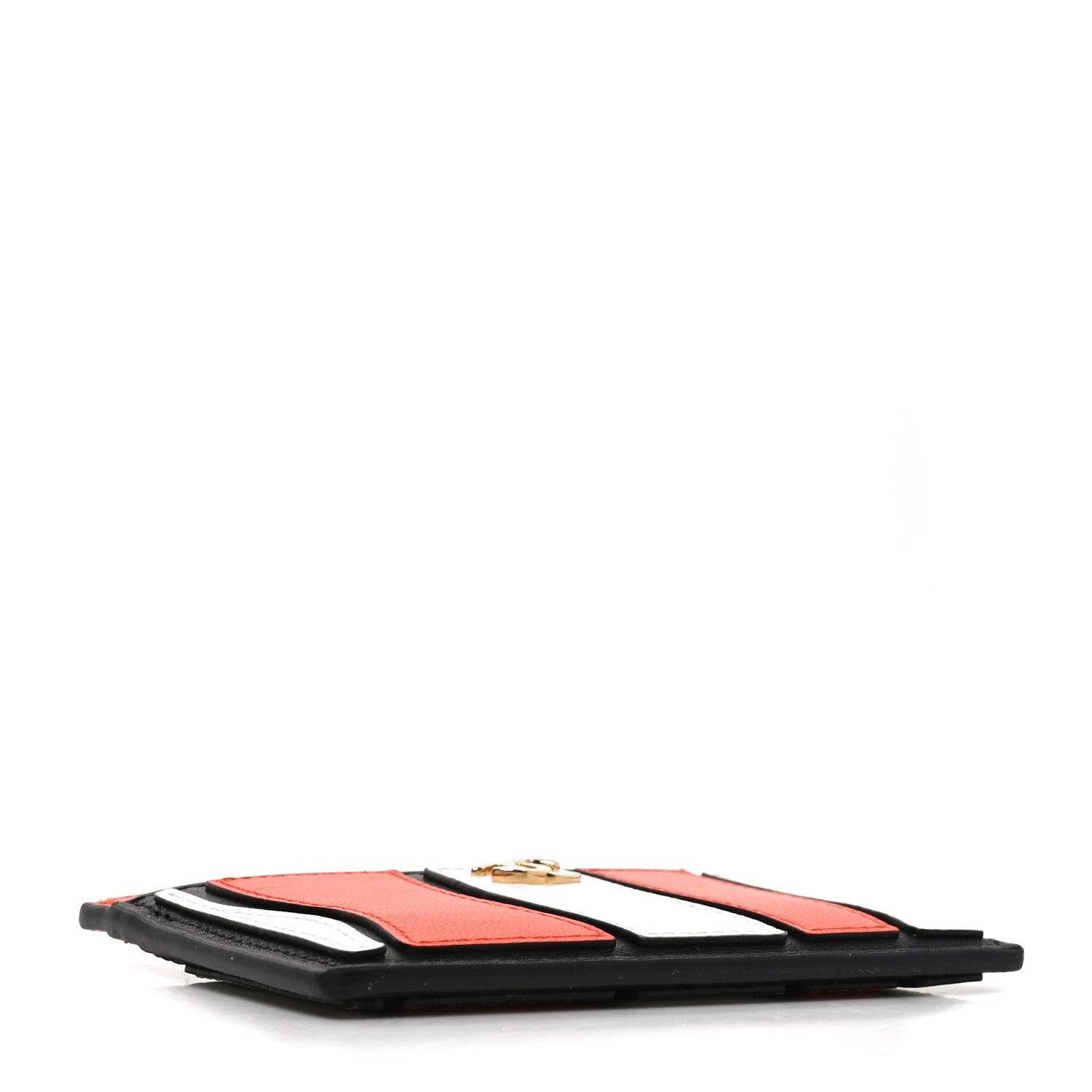 Chanel Calfskin Coco Beach Card Holder Orange White Black 4 of 8