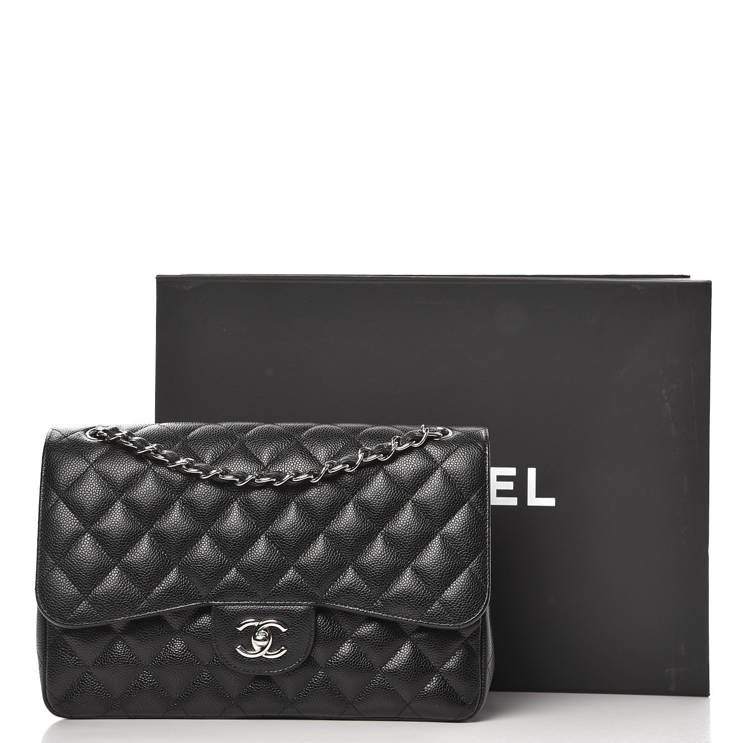 Chanel Caviar Quilted Jumbo Double Flap Black 9 of 9