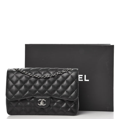 Chanel Caviar Quilted Jumbo Double Flap Black 9 of 9