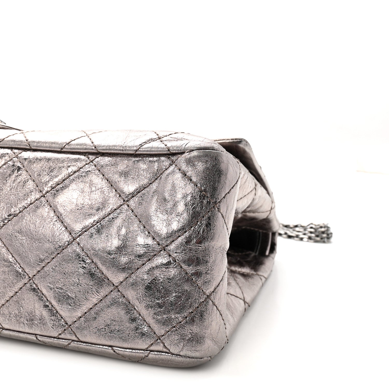 Chanel Metallic Aged Calfskin Quilted 2.55 Reissue 228 Flap Silver 10 of 10