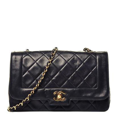 Chanel Lambskin Quilted Medium Single Flap Black 1 of 9