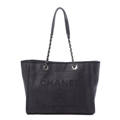 Chanel Mixed Fibers Calfskin Small Deauville Tote Black 1 of 11