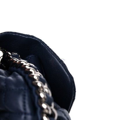 Chanel Washed Lambskin Mini Chain Around Messenger Navy Blue 8 of 9