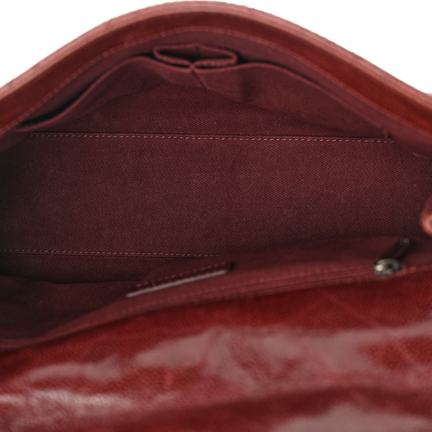 Crumpled Grained Calfskin Medium CC Crave Flap Brown