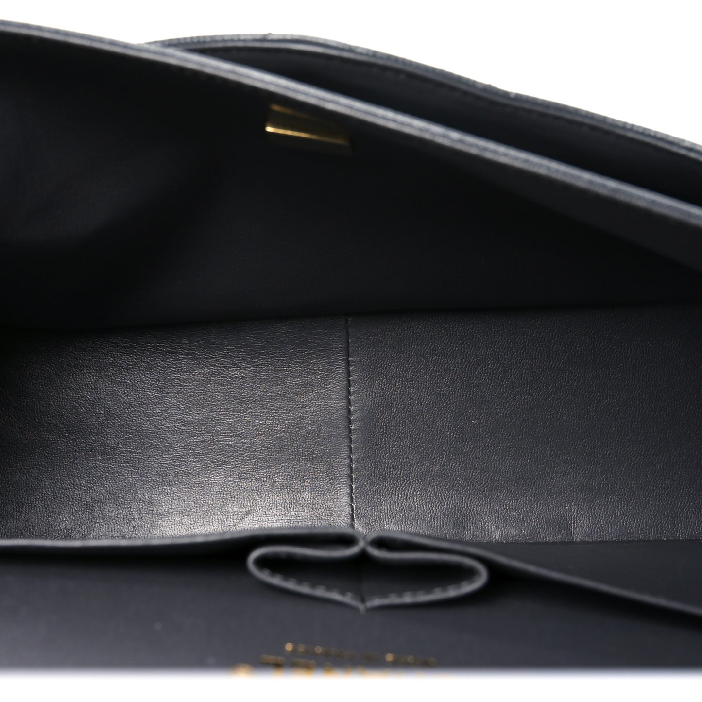 Caviar Quilted Jumbo Double Flap Dark Grey