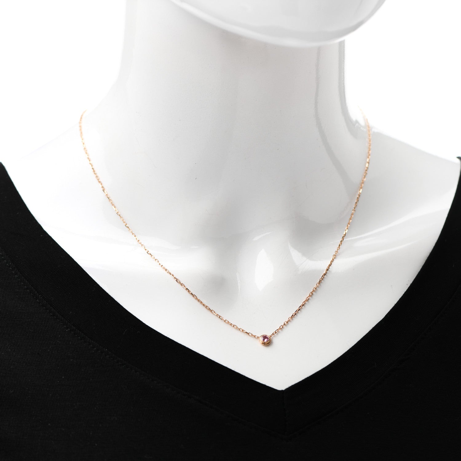 Cartier 18K Pink Gold Pink Sapphire D'Amour Pendant Necklace 2 of 6