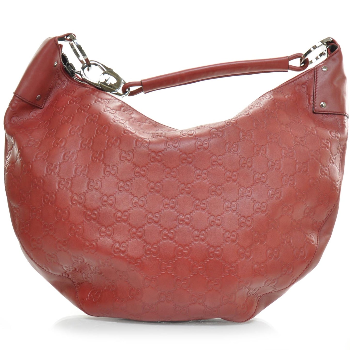 Guccissima Leather Hobo Red