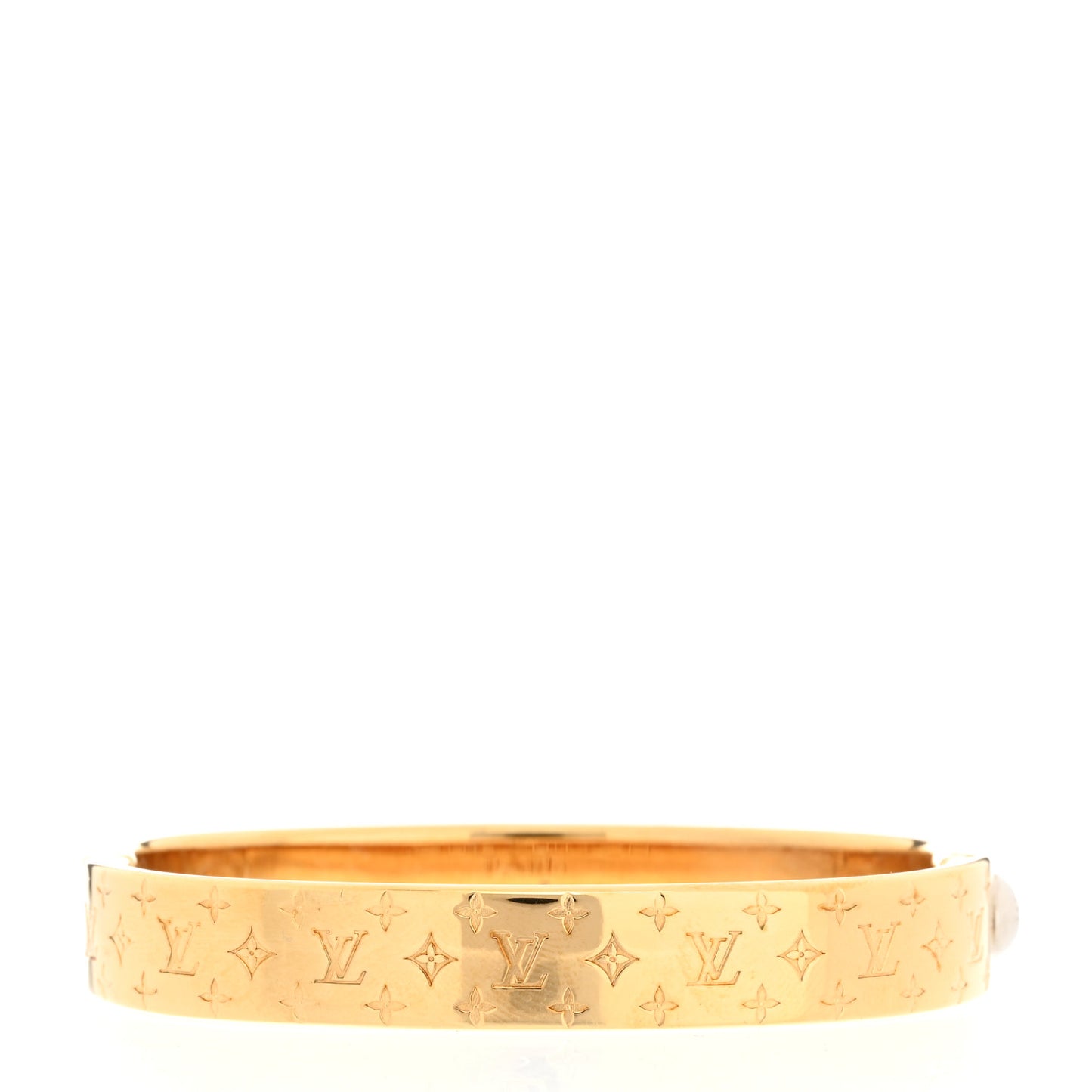 Brass Monogram Nanogram Cuff S Gold