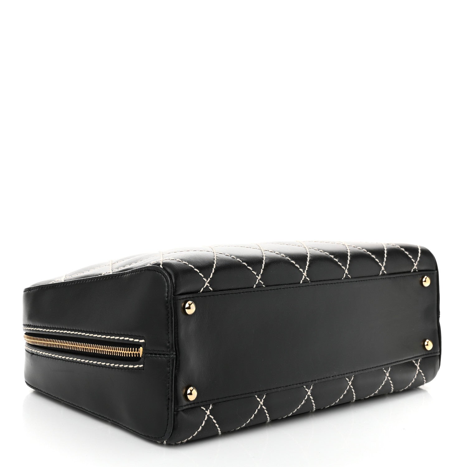 Chanel Calfskin Contrast Stitch Surpique Bowler Black 4 of 10