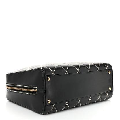 Chanel Calfskin Contrast Stitch Surpique Bowler Black 4 of 10