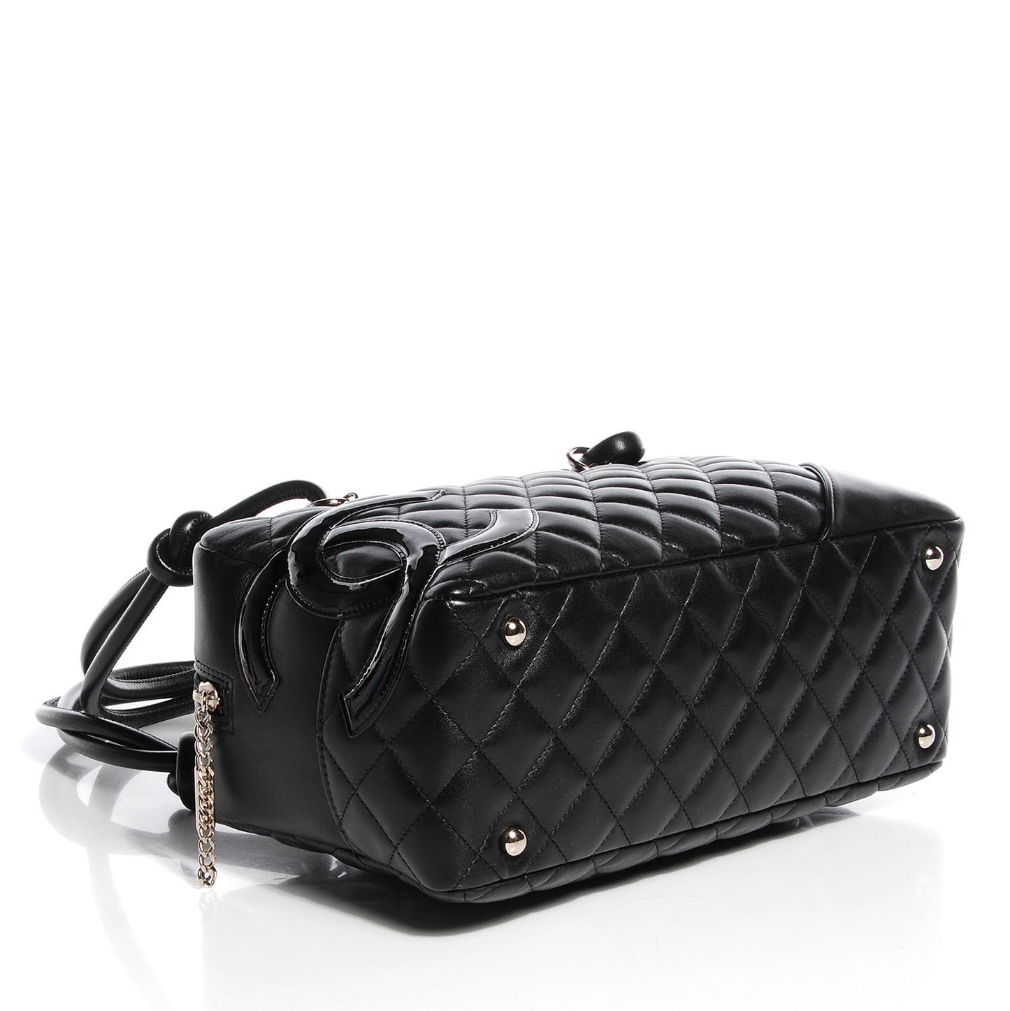 Calfskin Quilted Large Cambon Bowler Black