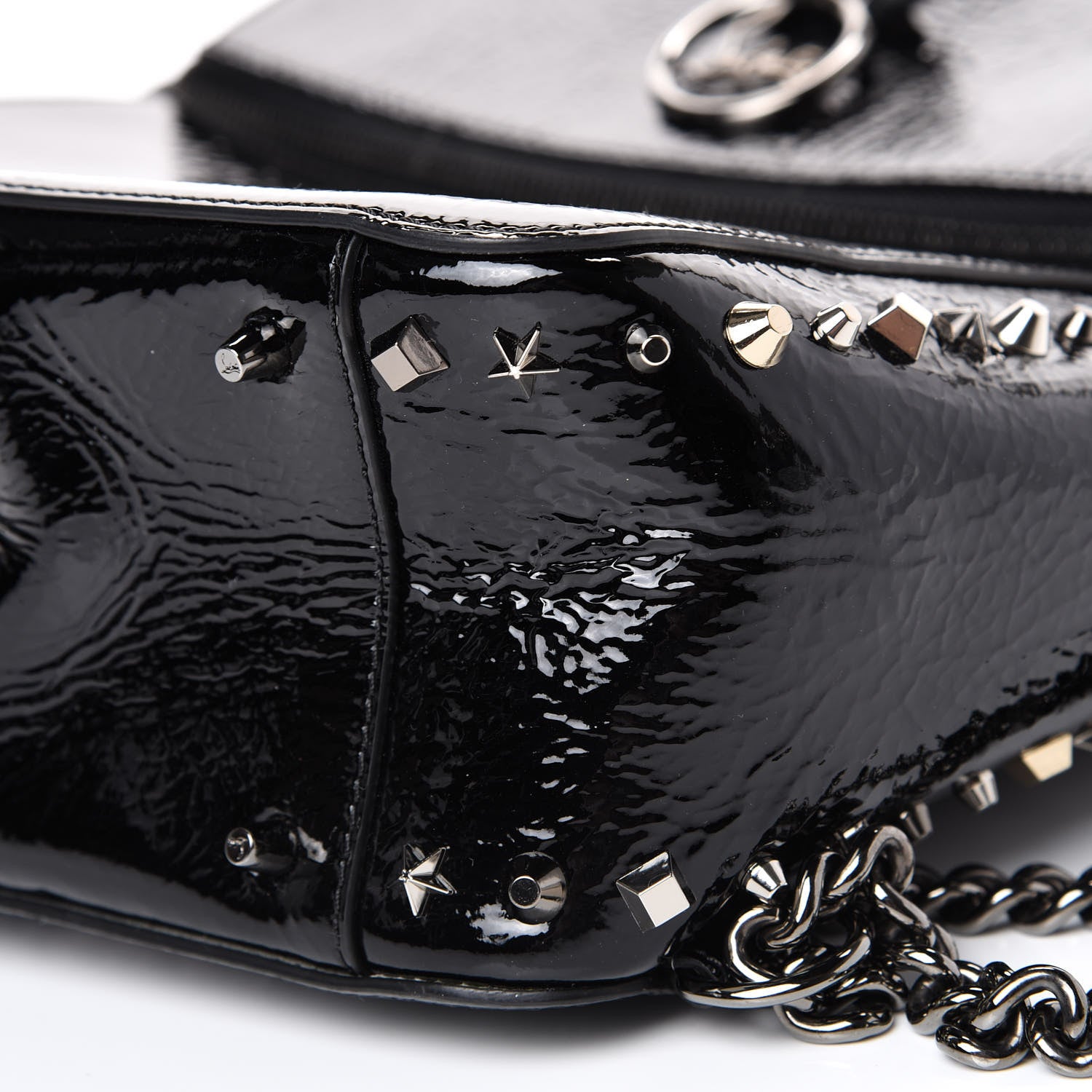 Christian Louboutin Vintage Patent Calfskin Rubylou Backpack Black 12 of 12