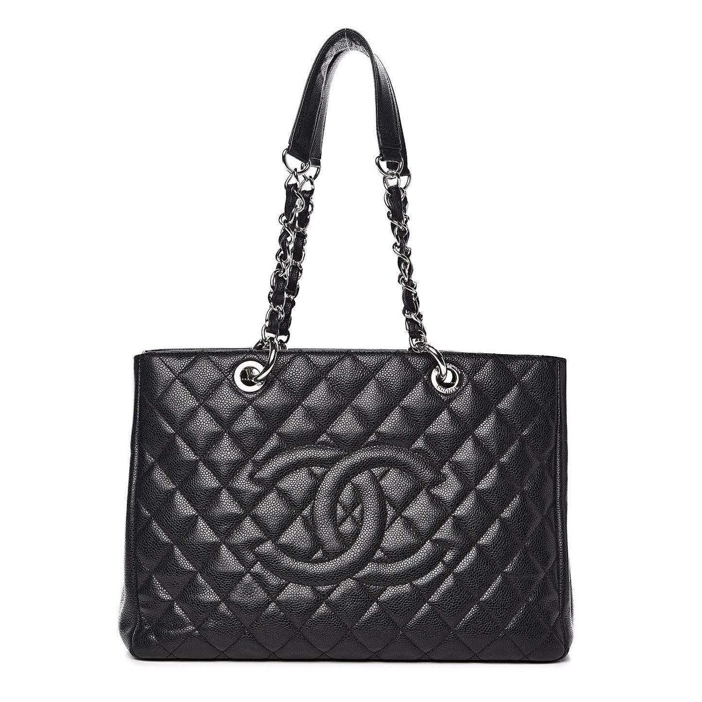 Caviar Quilted Grand Shopping Tote GST Black