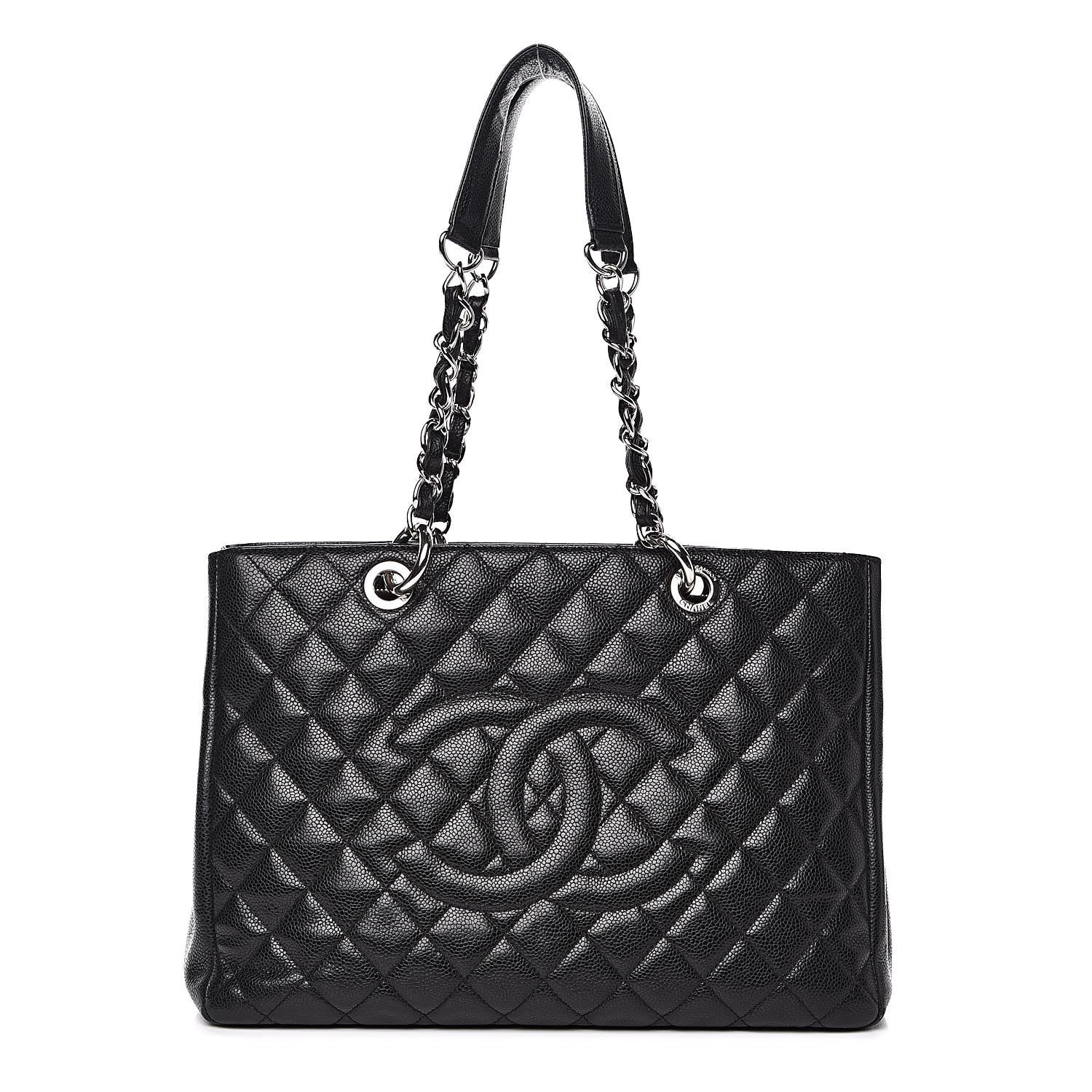 Chanel Caviar Quilted Grand Shopping Tote GST Black 1 of 16