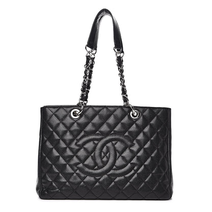 Chanel Caviar Quilted Grand Shopping Tote GST Black 1 of 16