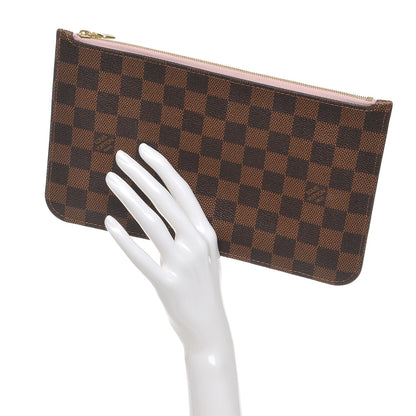 Louis Vuitton Damier Ebene Neverfull MM GM Pochette Rose Ballerine 2 of 8