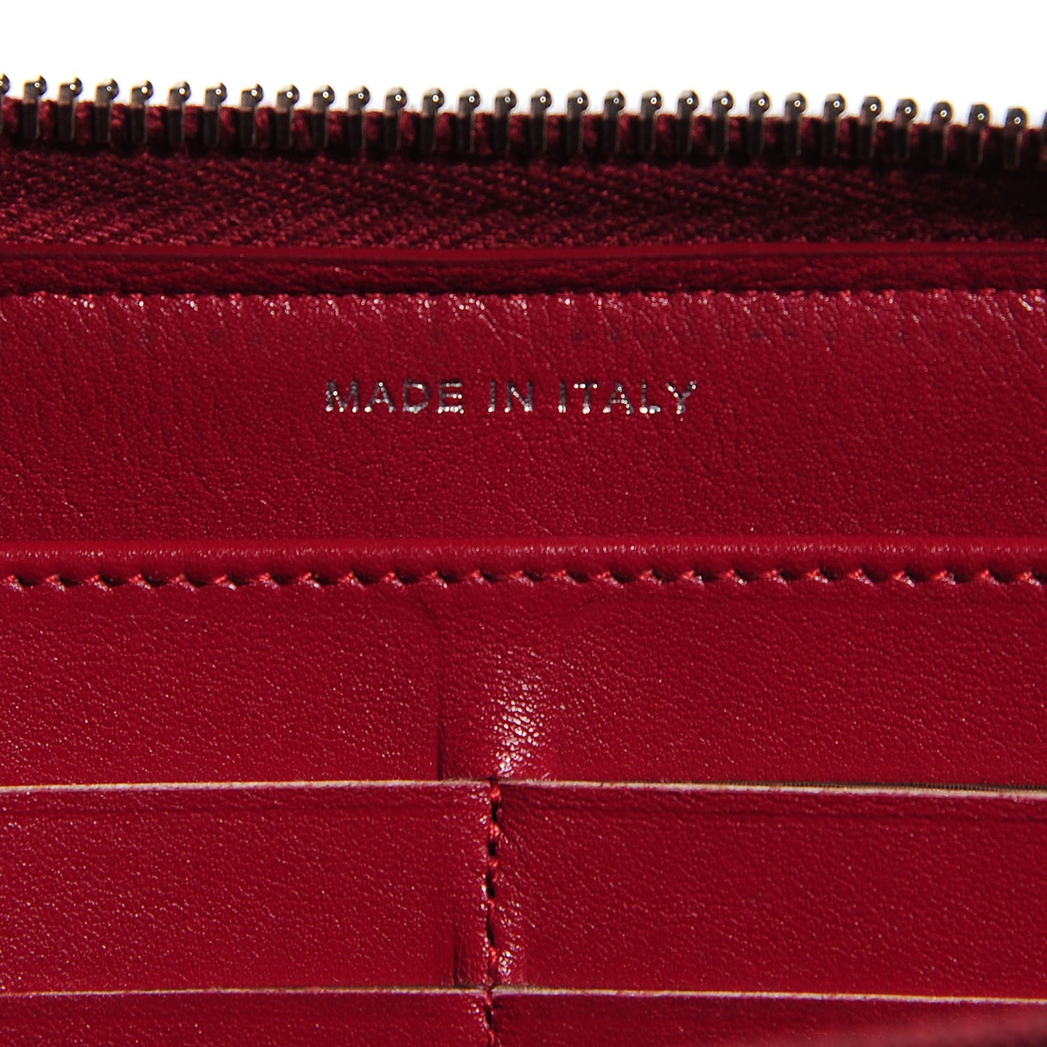 Chanel Caviar Quilted Large Gusset Zip Around Wallet Dark Red 8 of 9