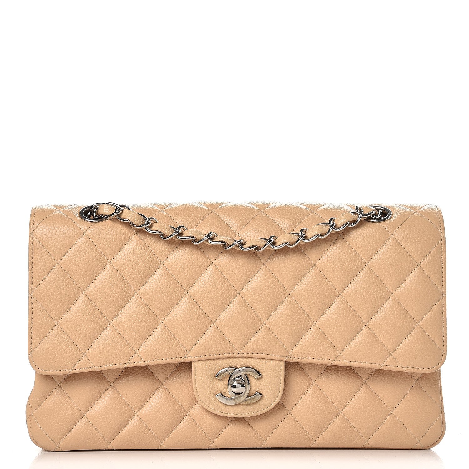 Chanel Caviar Quilted Medium Double Flap Beige Clair 1 of 9