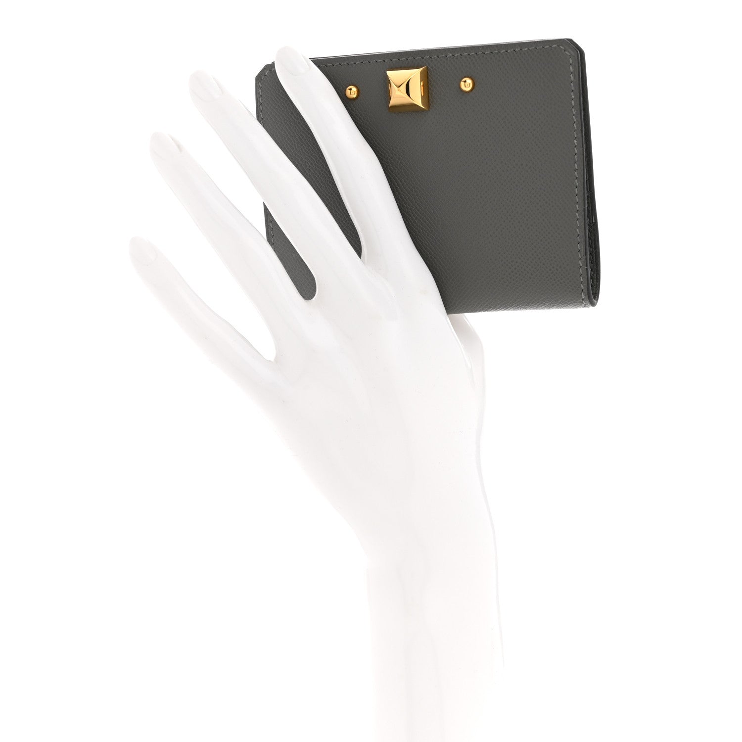 Hermes Madame Calfskin Medor Card Holder Gris Meyer 2 of 7