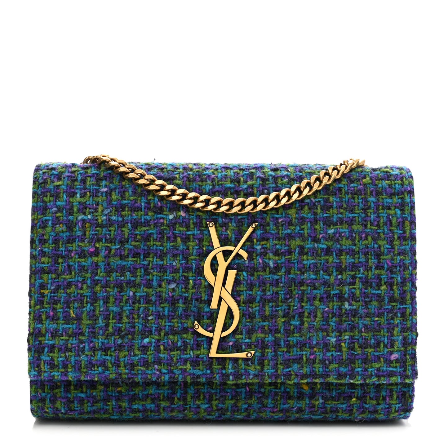 Tweed Small Monogram Kate Satchel Multicolor